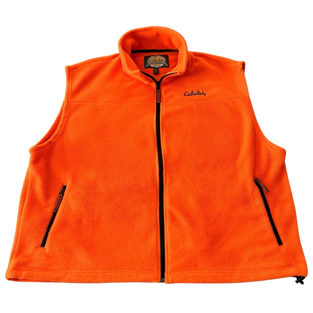 Cabela's Vibrant Orange Fleece Outdoor Hunting Vest Men’s 2XL